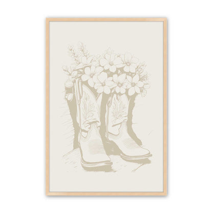 Tan Cowboy Trio Set of 3 Art Prints