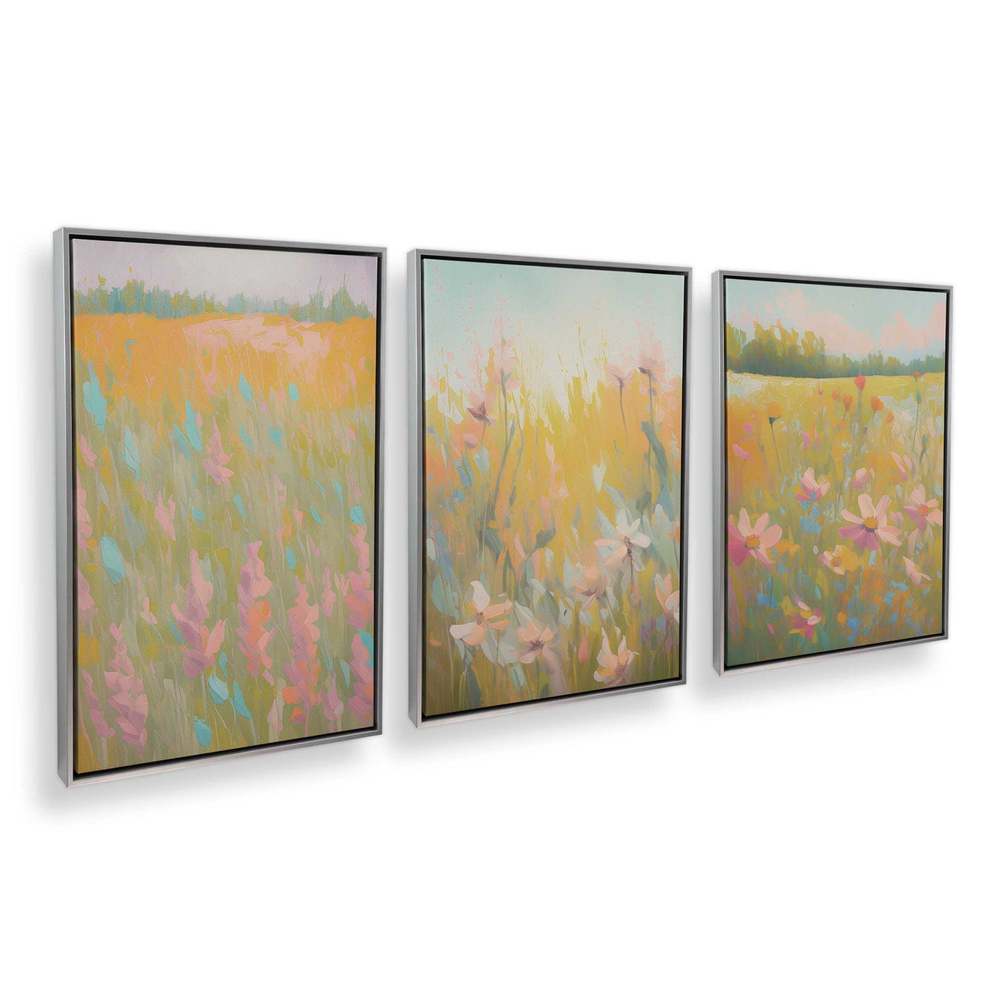 [Color:Polished Chrome], Picture of art in a Polished Chrome frame at an angle