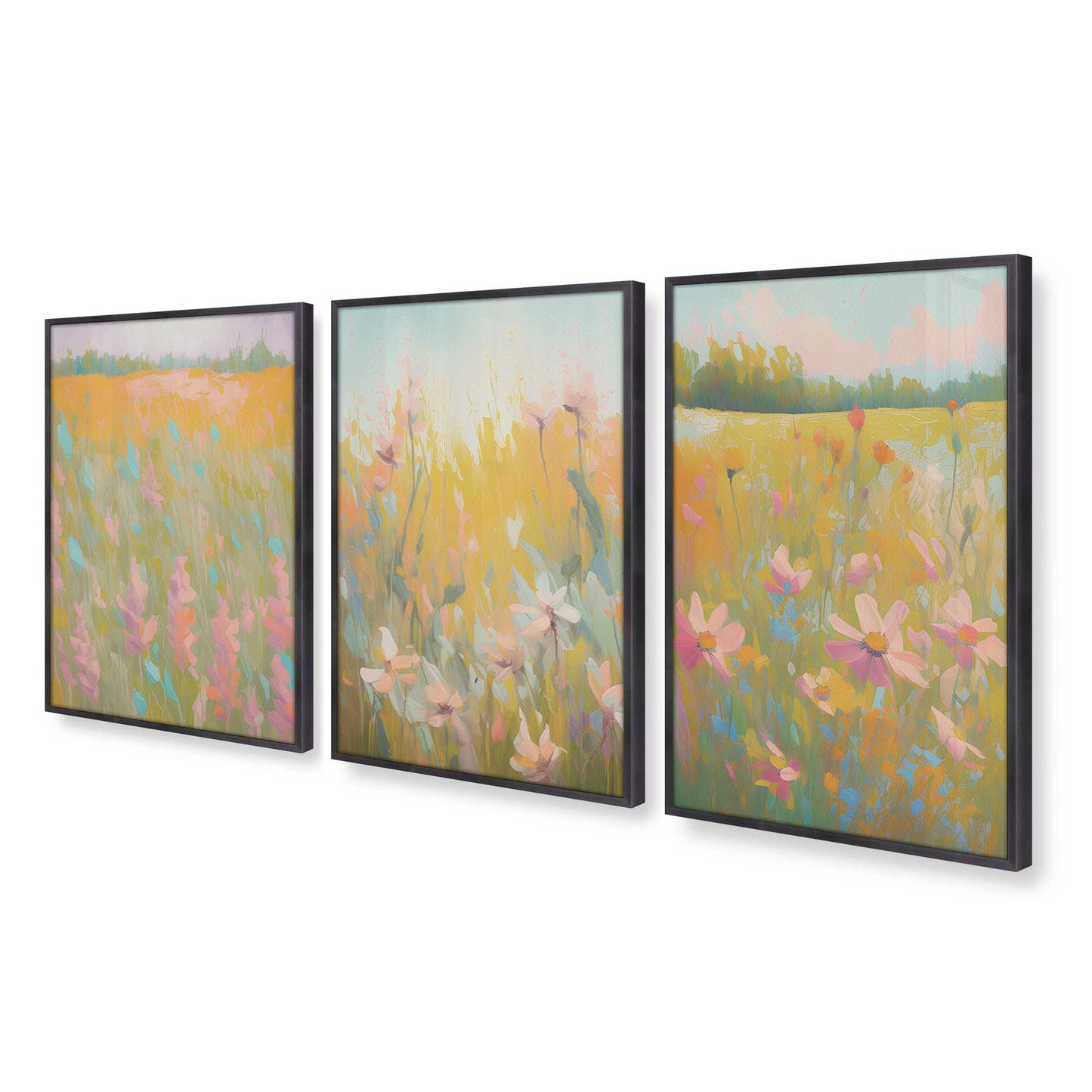 [Color:Weathered Zinc], Picture of art in a Weathered Zinc frame at an angle