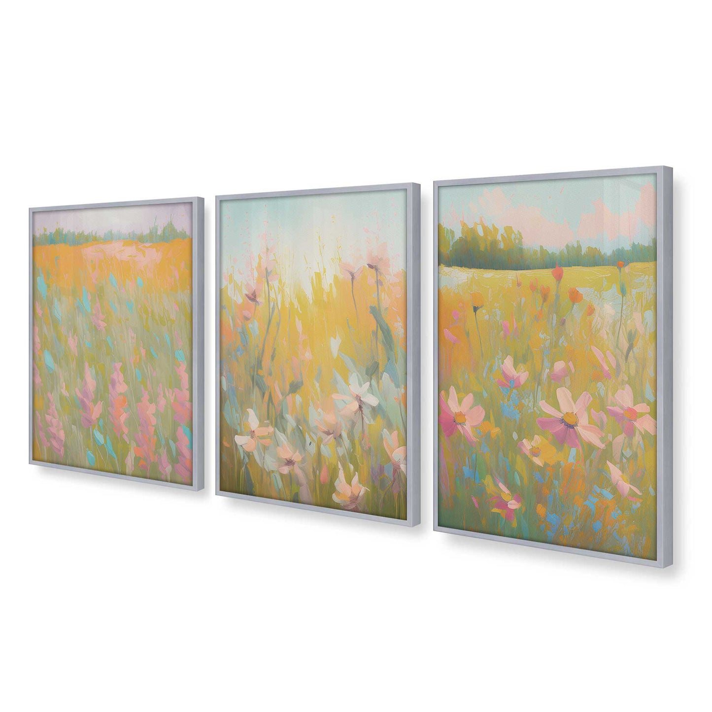 [Color:Polished Chrome], Picture of art in a Polished Chrome frame at an angle