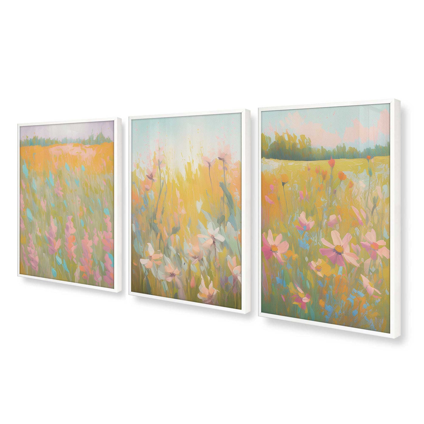 [Color:Opaque White], Picture of art in a Opaque White frame at an angle