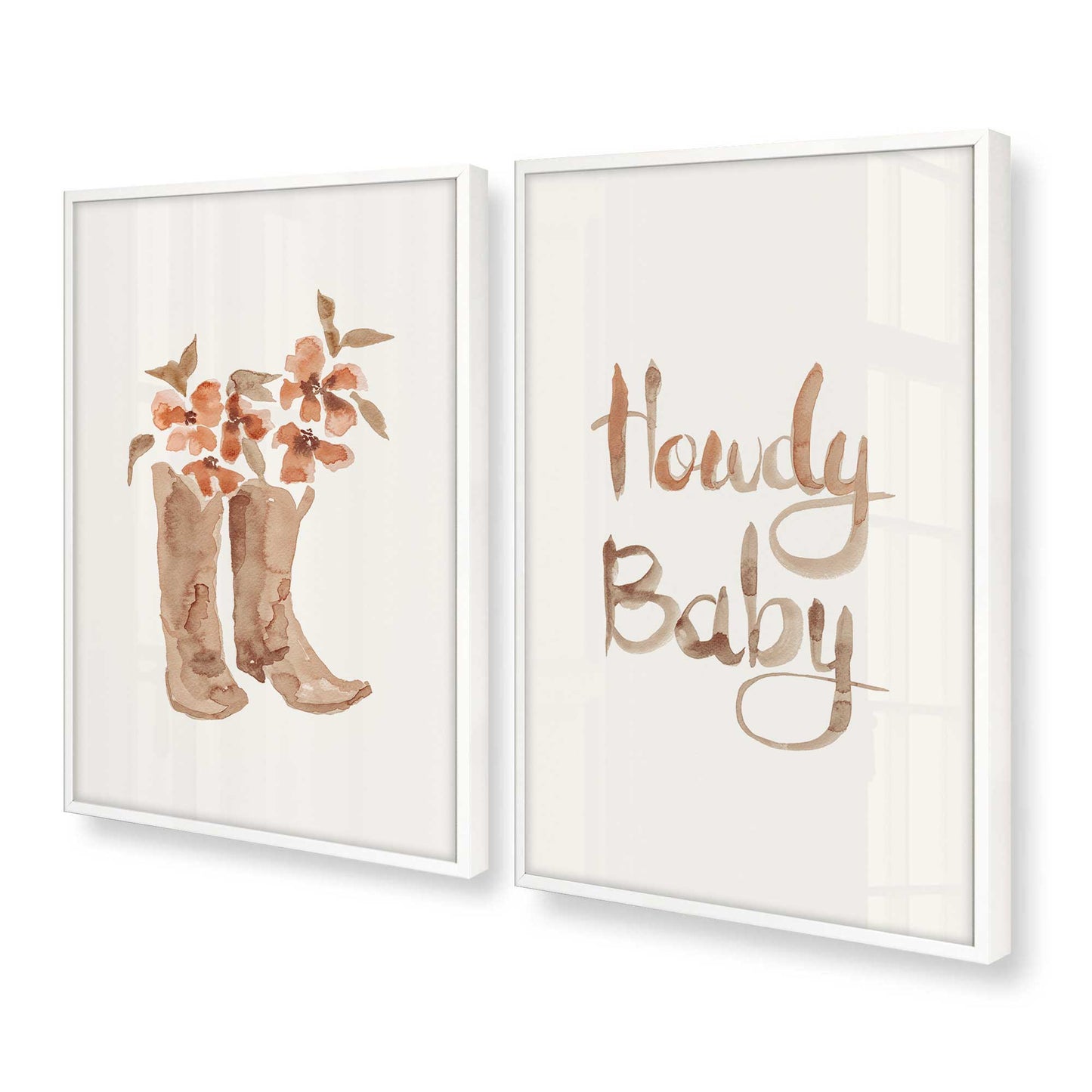 [Color:Opaque White], Picture of art in a Opaque White frame at an angle