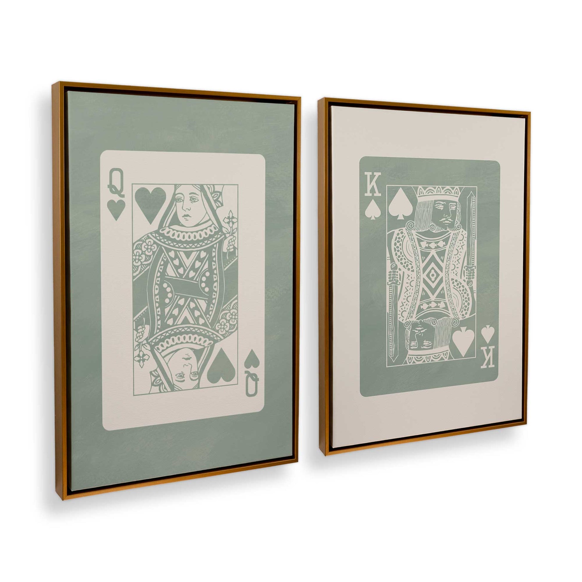 [Color:Polished Gold], Picture of art in a Polished Gold frame at an angle
