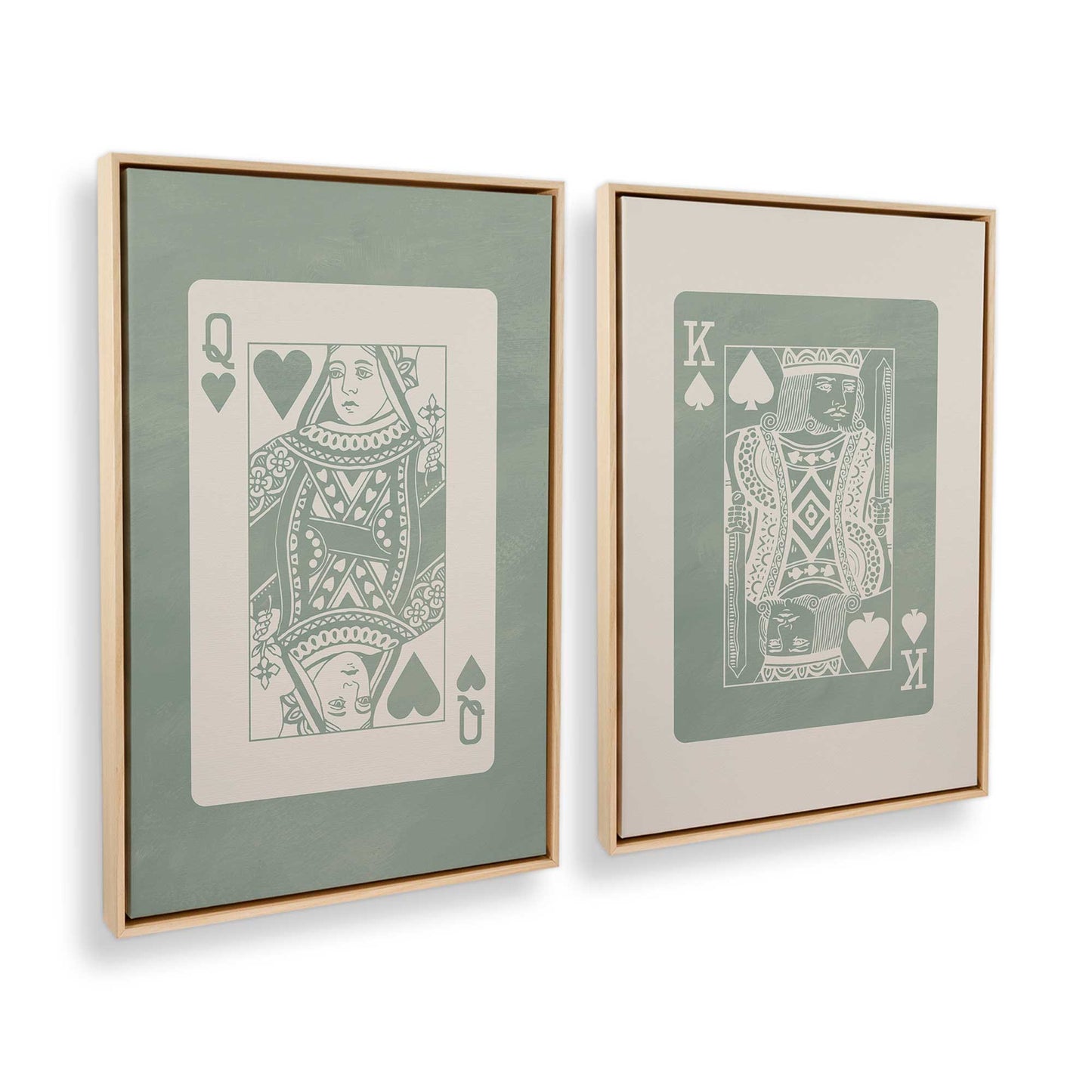 [Color:American Maple], Picture of art in a American Maple frame at an angle