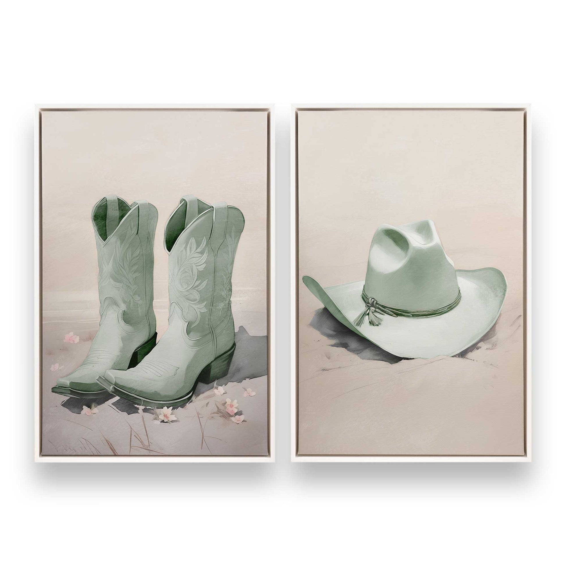 [Color:Opaque White], Picture of art in a White frame