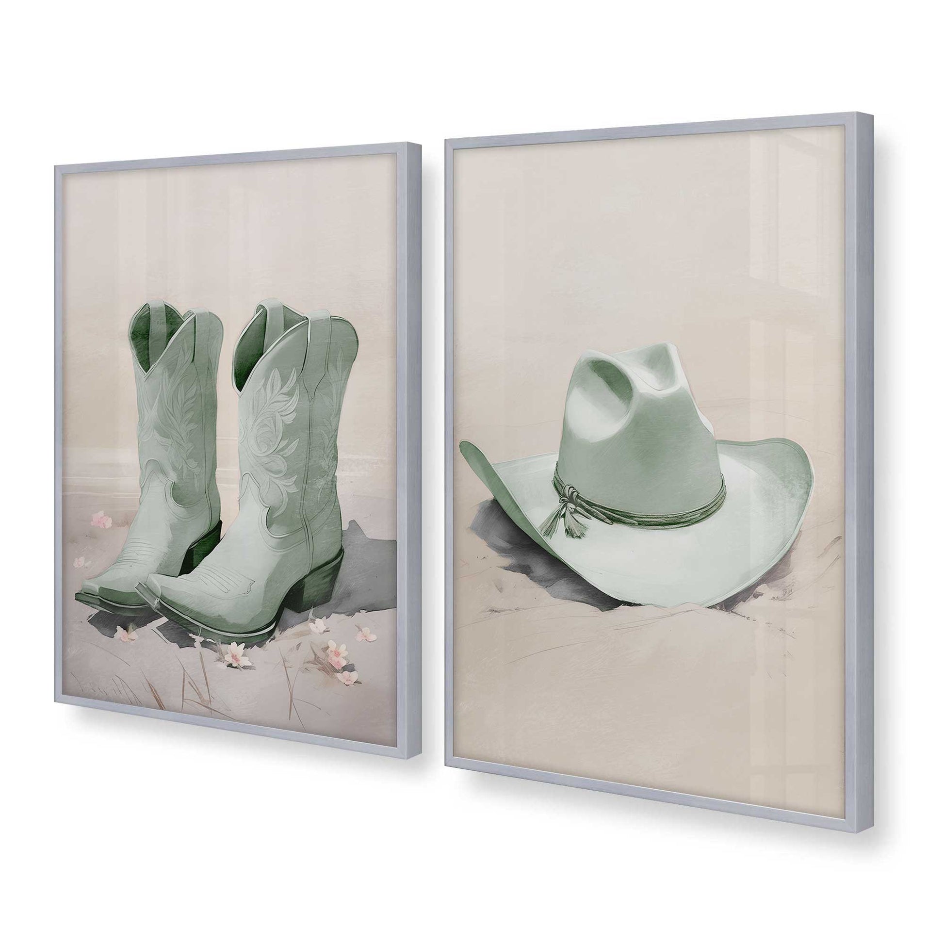 [Color:Polished Chrome], Picture of art in a Polished Chrome frame at an angle