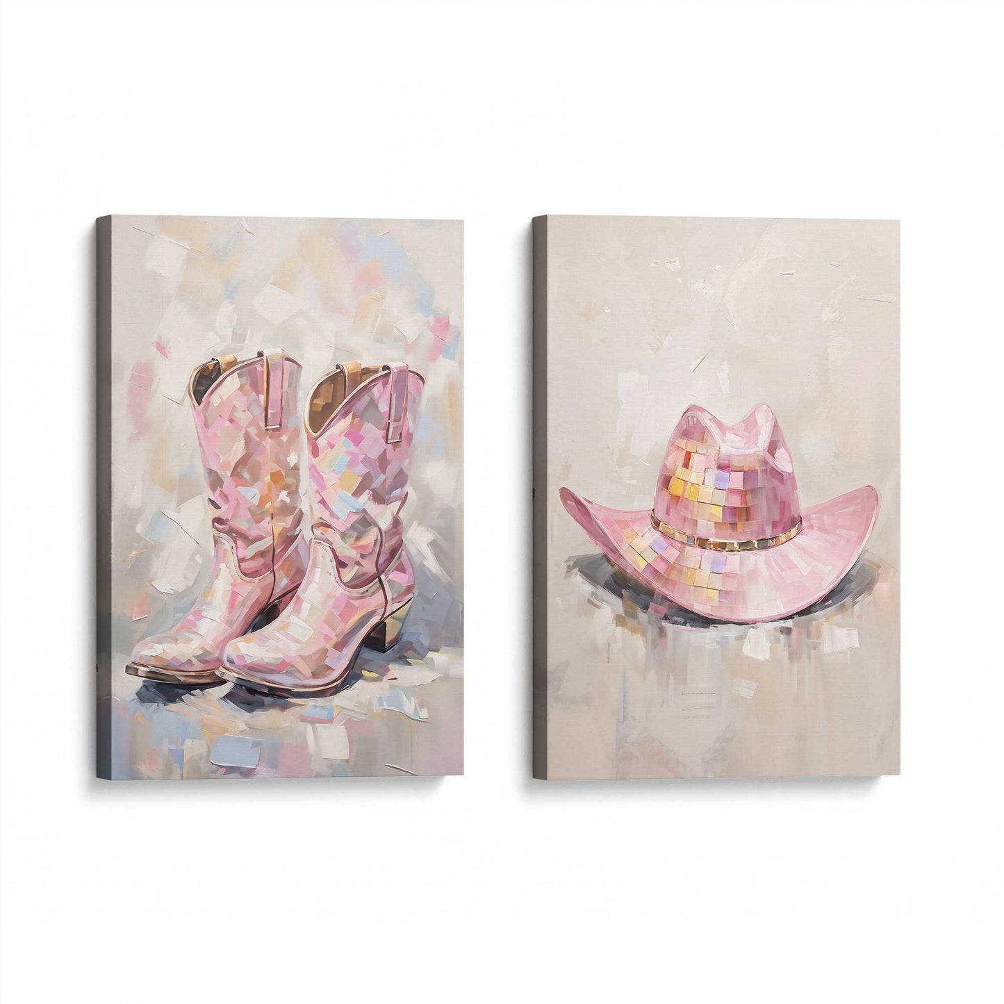 [Color:Stretched Canvas], Picture of art at an angle