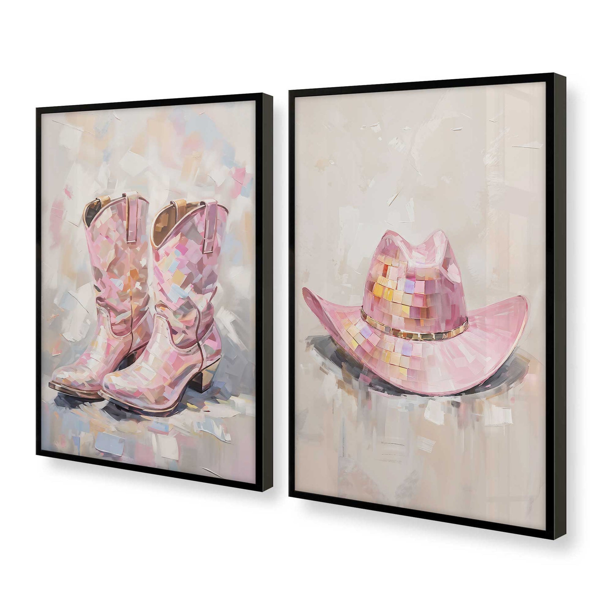 [Color:Satin Black], Picture of art in a Satin Black frame at an angle