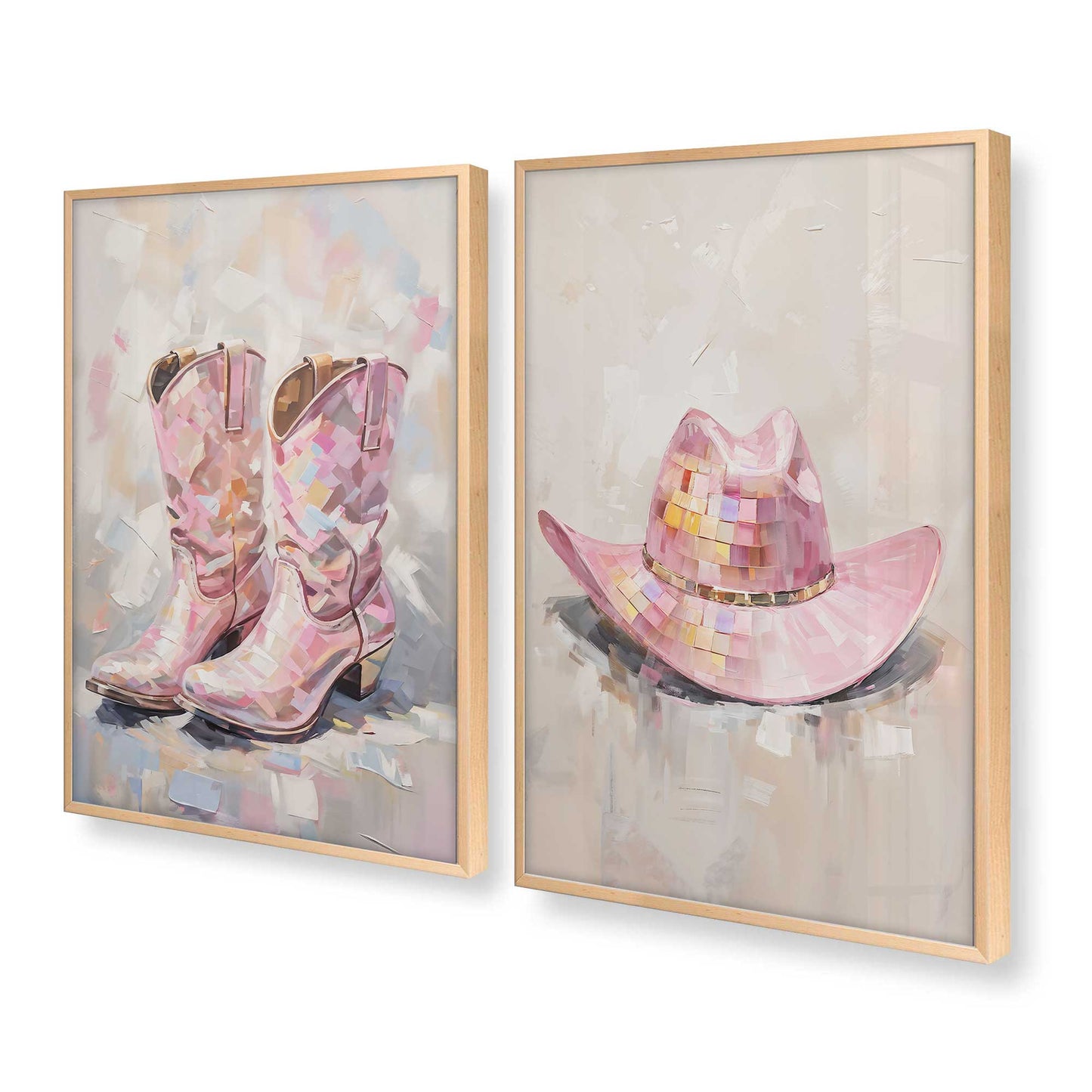 [Color:Raw Maple], Picture of art in a Raw Maple frame at an angle