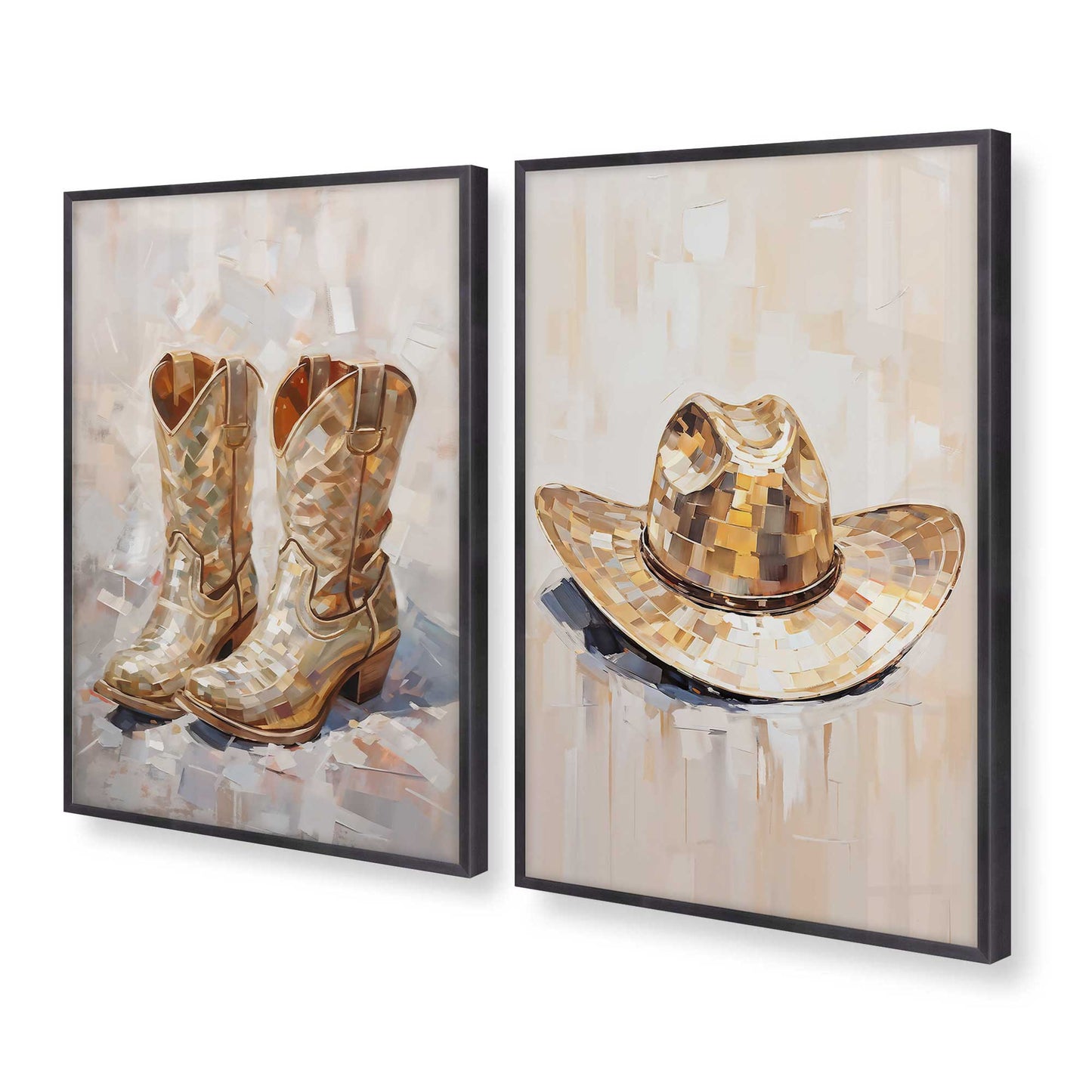 [Color:Weathered Zinc], Picture of art in a Weathered Zinc frame at an angle