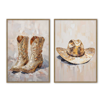 [Color:Brushed Gold], Picture of art in a Brushed Gold frame