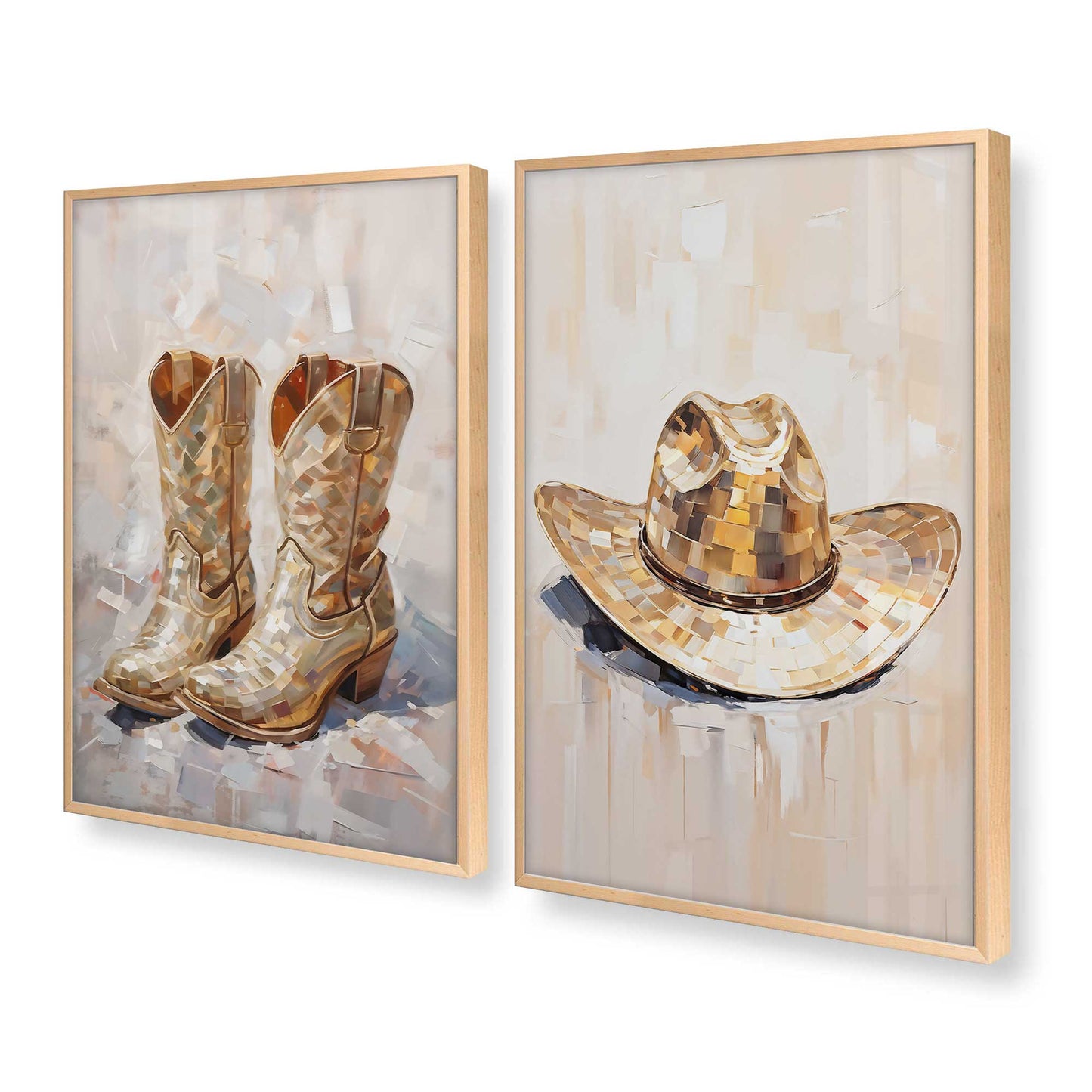 [Color:Raw Maple], Picture of art in a Raw Maple frame at an angle