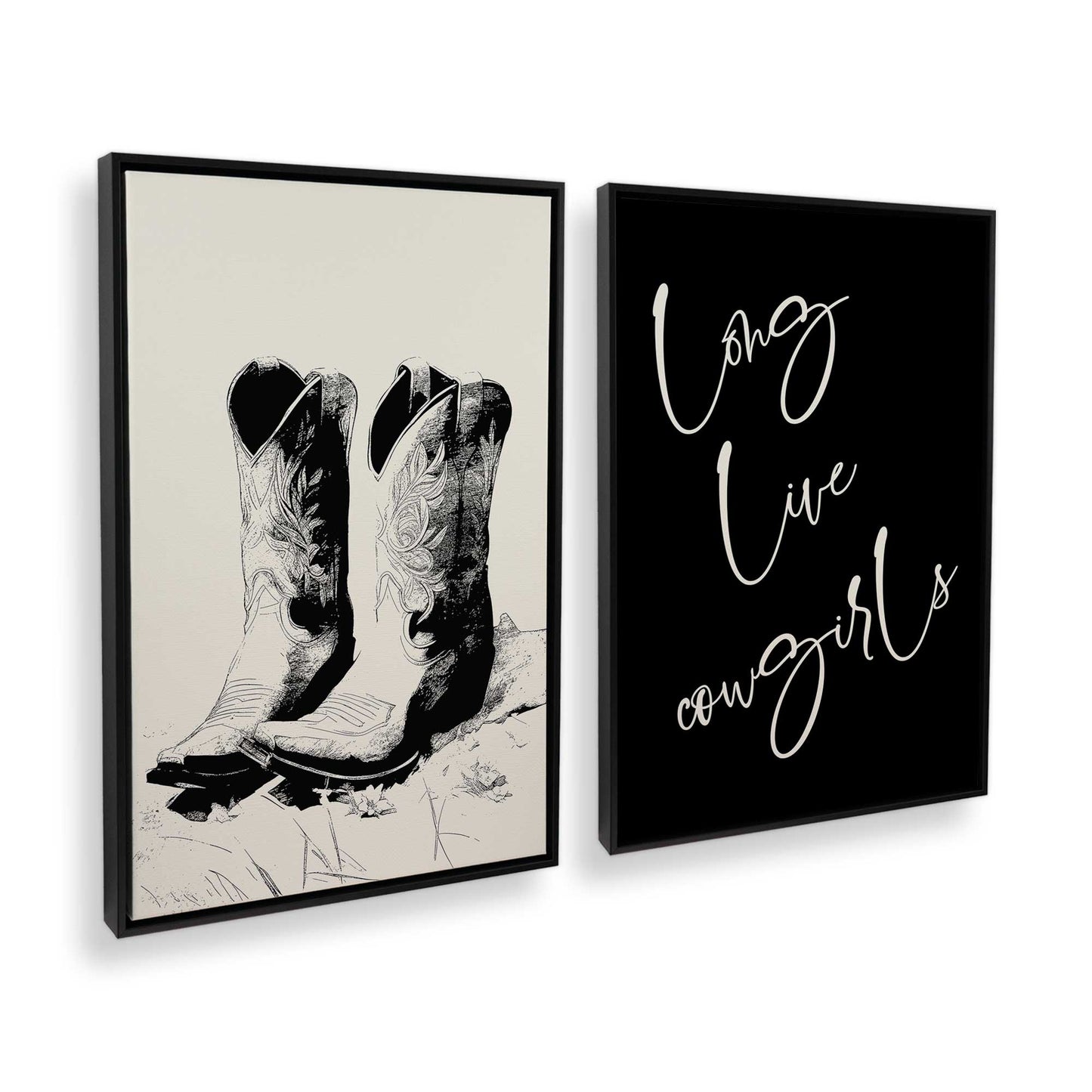 [Color:Satin Black], Picture of art in a Satin Black frame at an angle