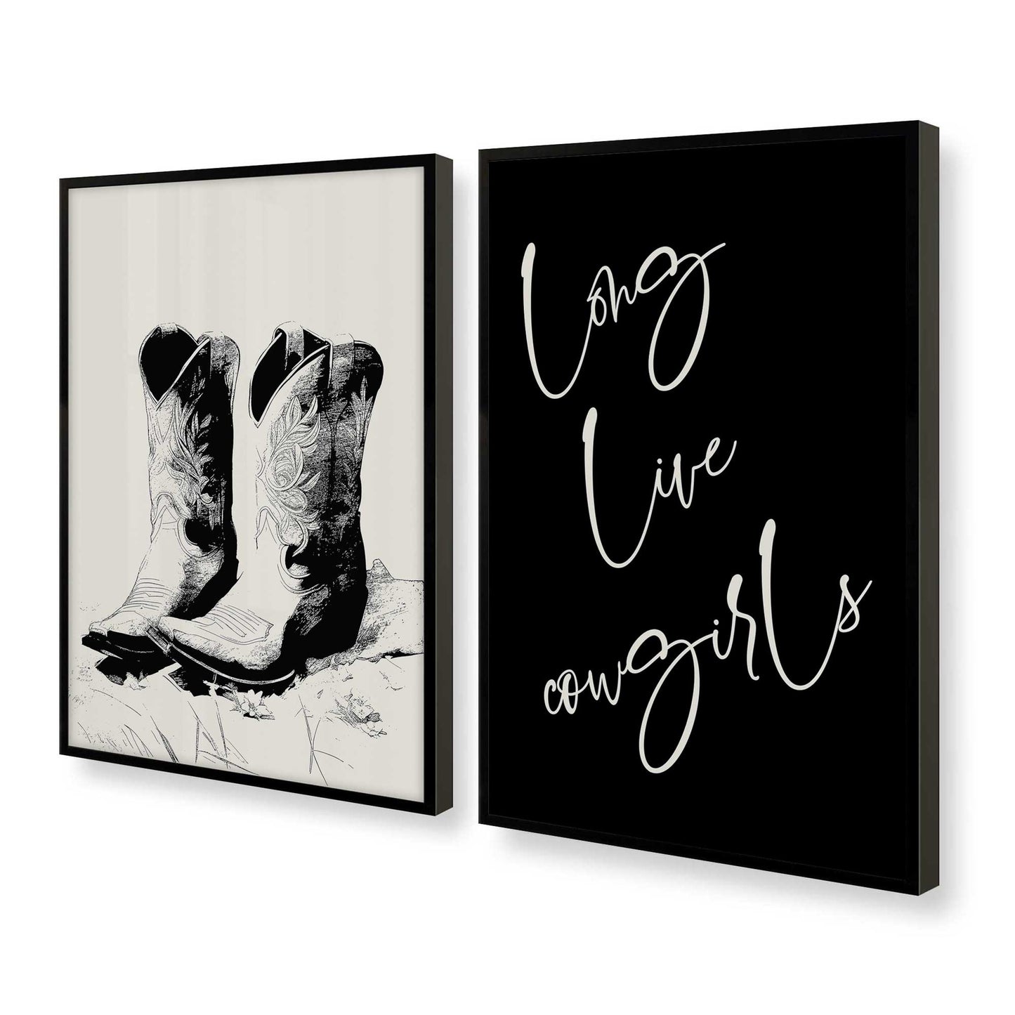 [Color:Satin Black], Picture of art in a Satin Black frame at an angle