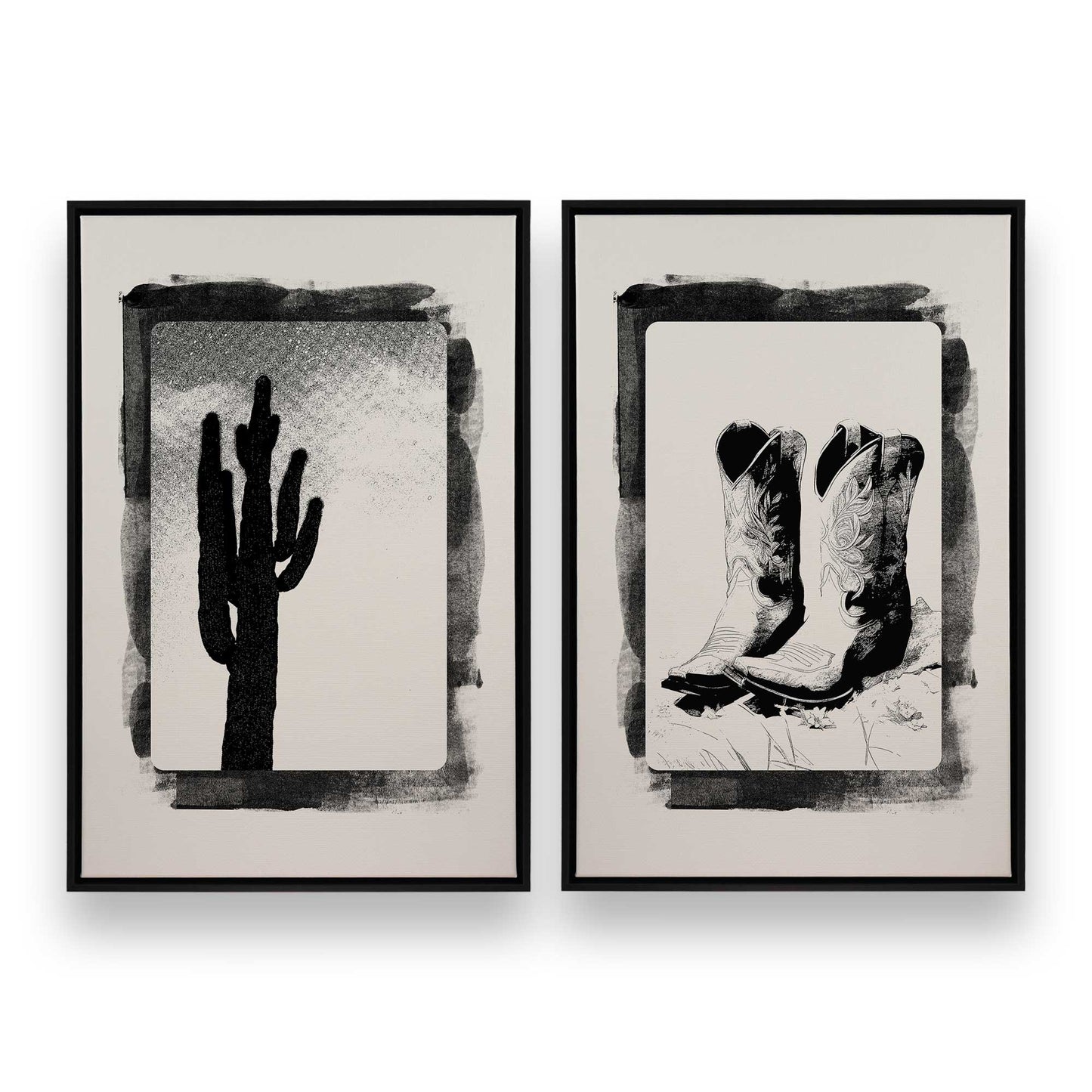 [Color:Satin Black], Picture of art in a Satin Black frame