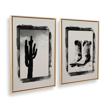 [Color:American Maple], Picture of art in a American Maple frame at an angle