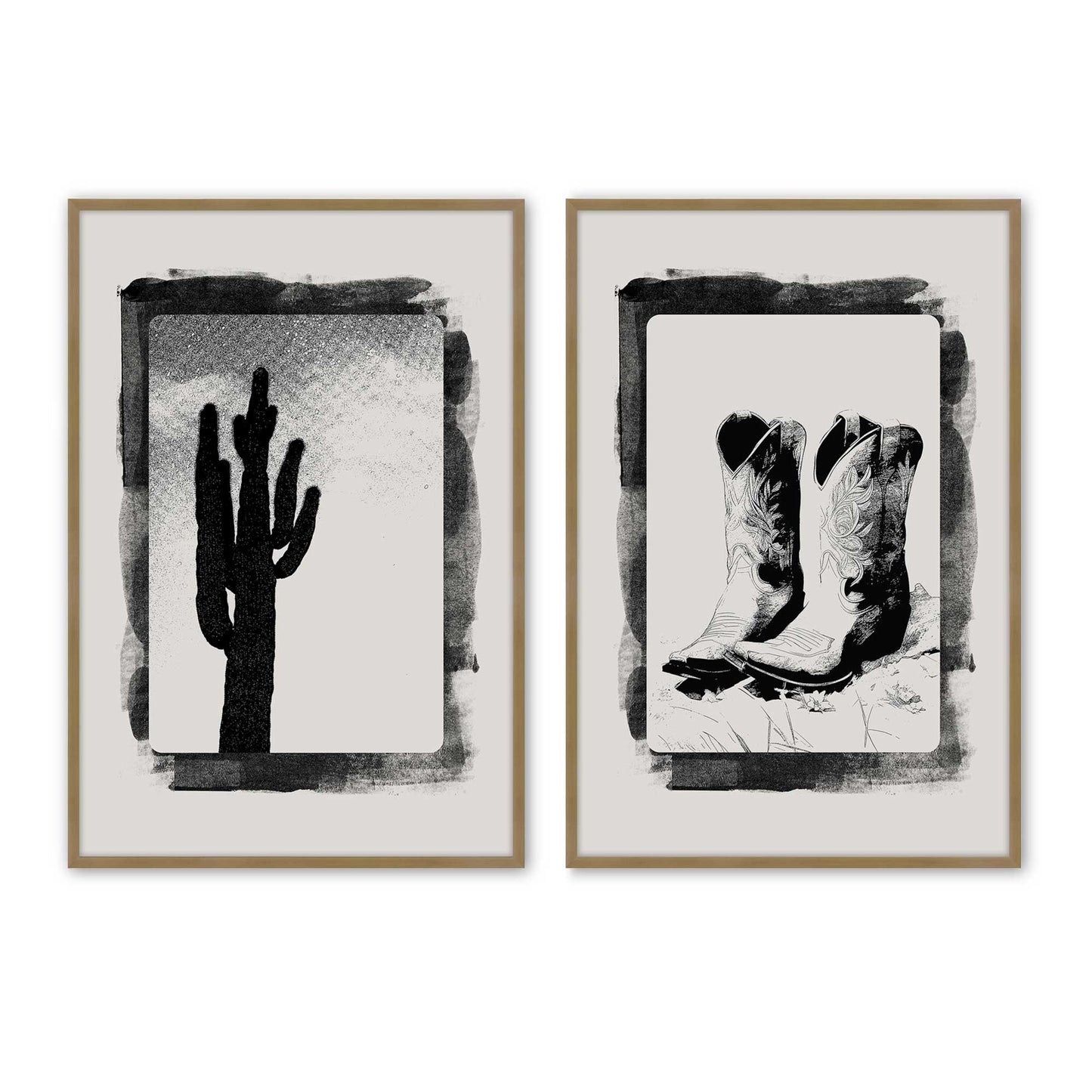 [Color:Brushed Gold], Picture of art in a Brushed Gold frame