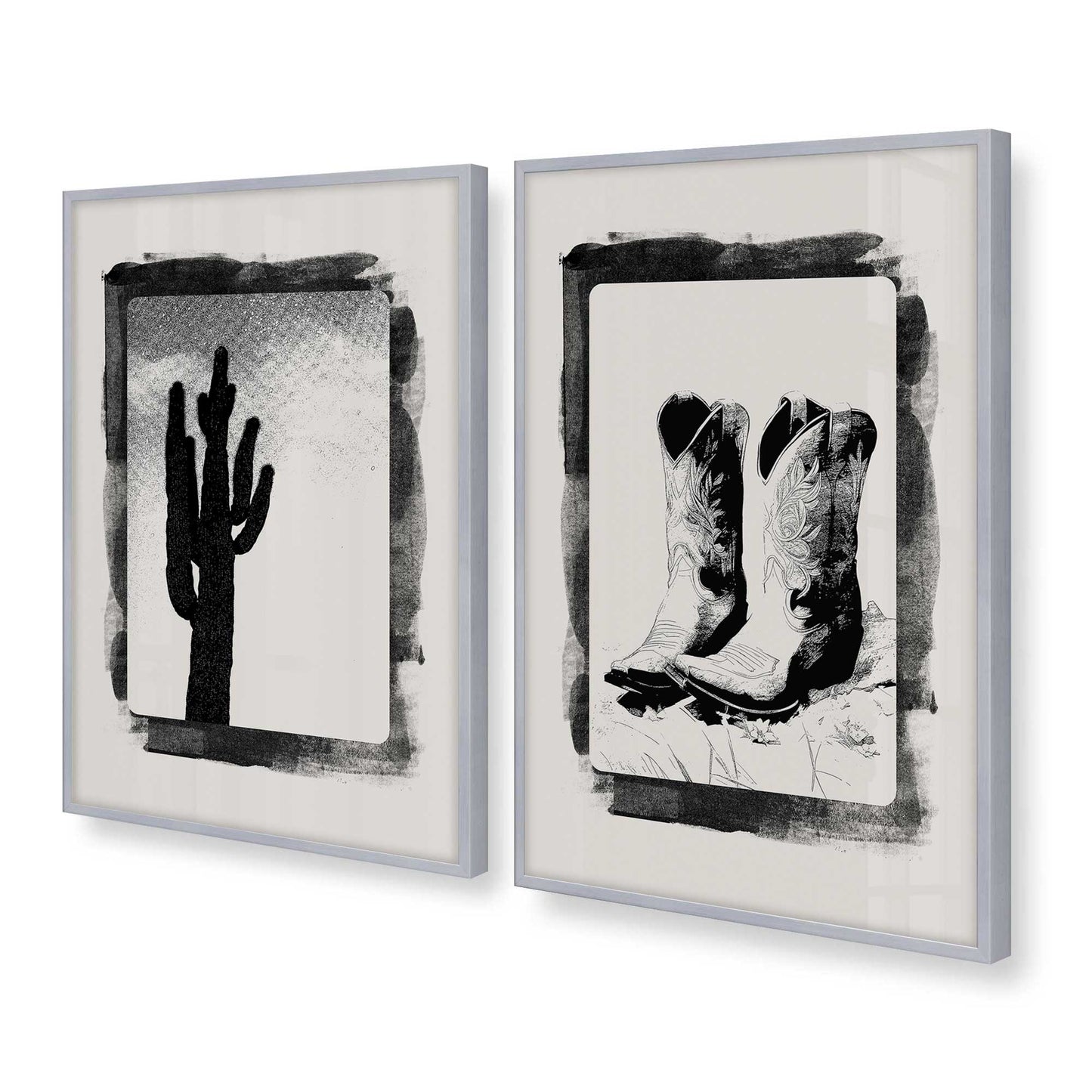 [Color:Polished Chrome], Picture of art in a Polished Chrome frame at an angle