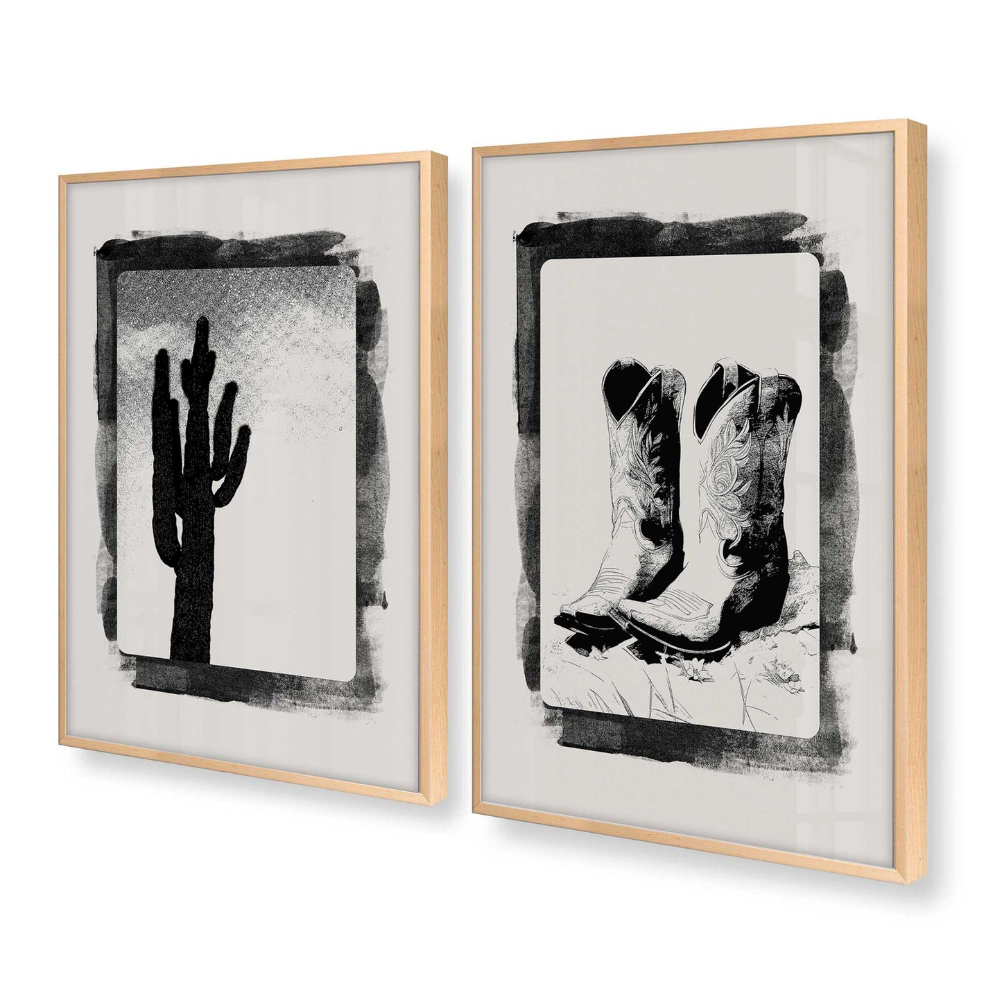 [Color:Raw Maple], Picture of art in a Raw Maple frame at an angle