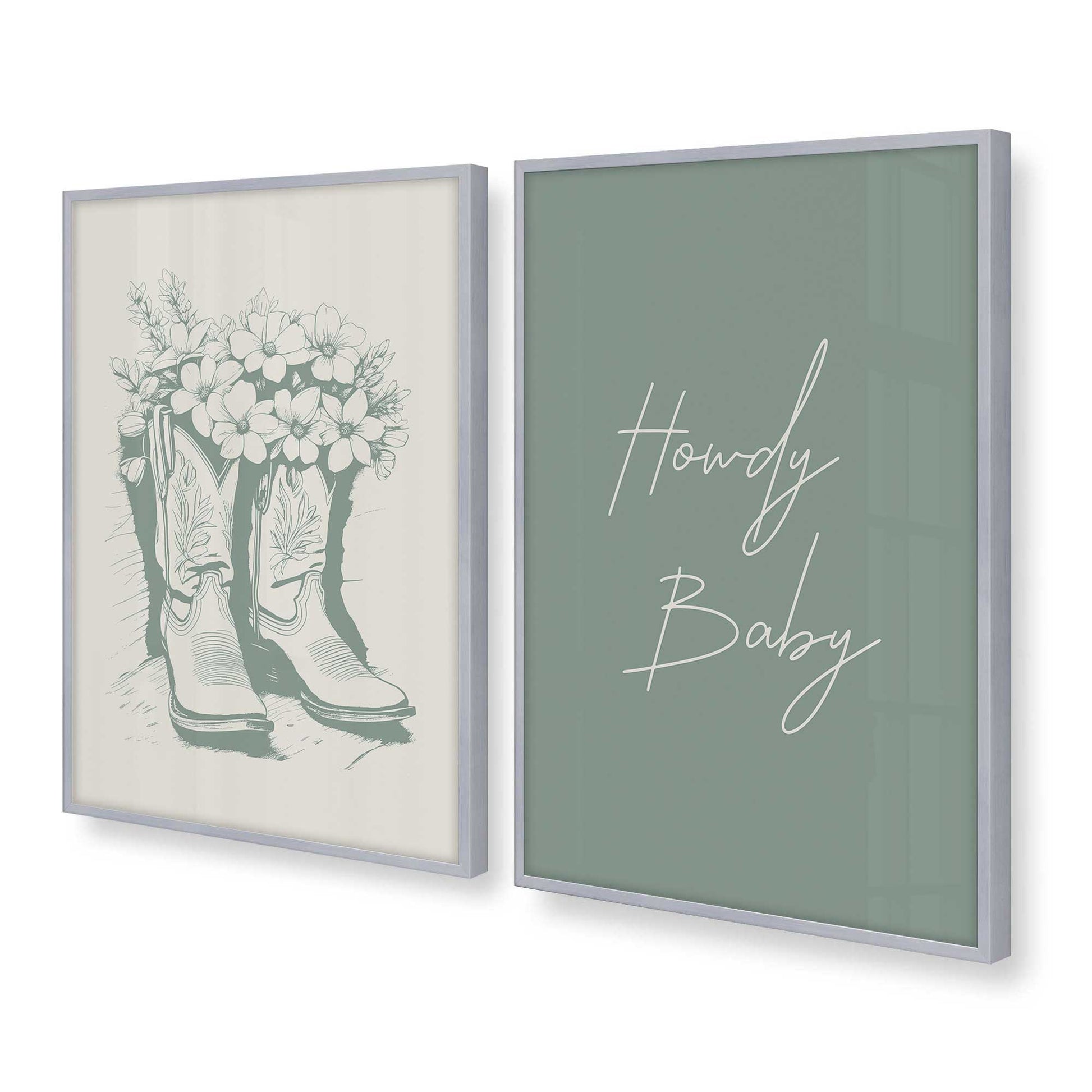 [Color:Polished Chrome], Picture of art in a Polished Chrome frame at an angle