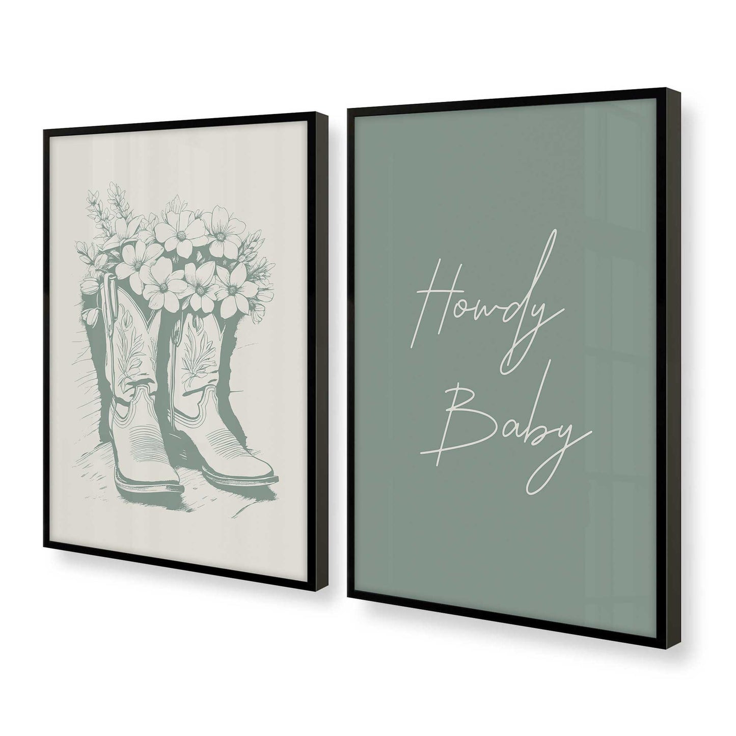 [Color:Satin Black], Picture of art in a Satin Black frame at an angle
