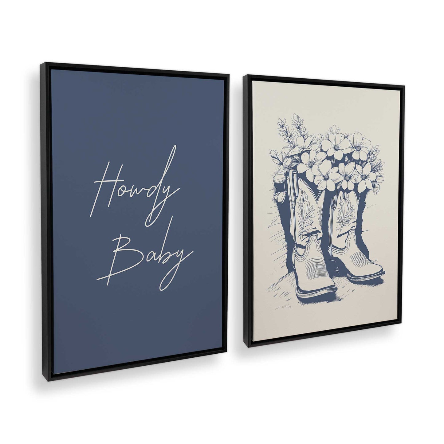 [Color:Satin Black], Picture of art in a Satin Black frame at an angle