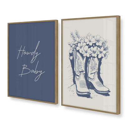[Color:Brushed Gold], Picture of art in a Brushed Gold frame at an angle