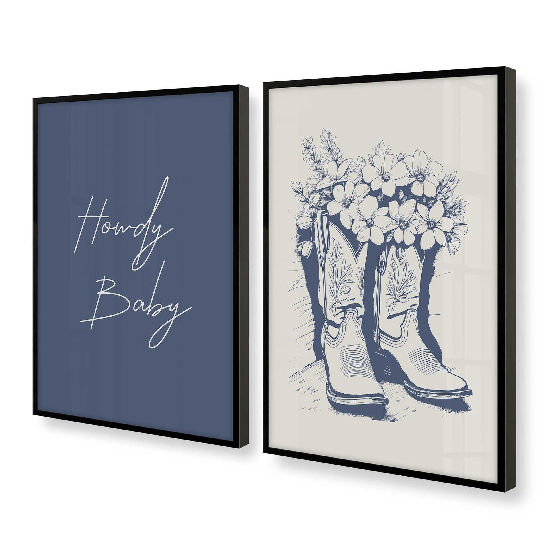 [Color:Satin Black], Picture of art in a Satin Black frame at an angle
