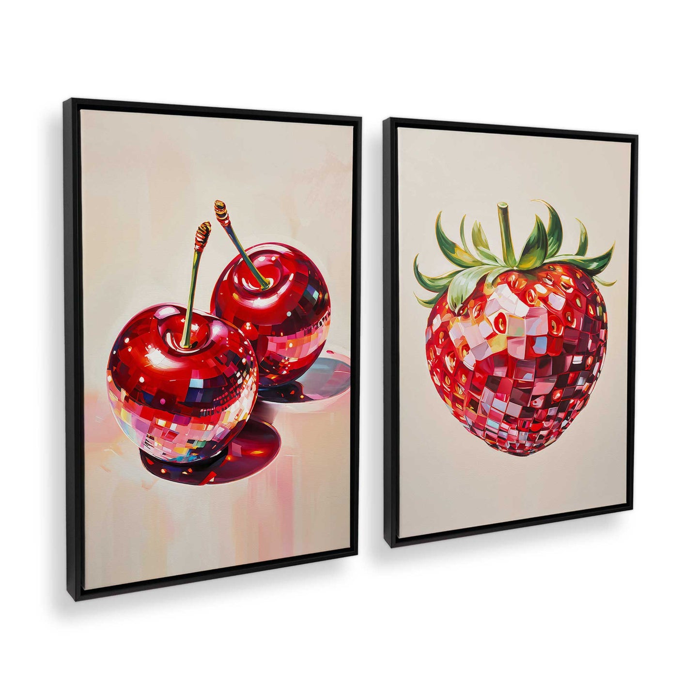 [Color:Satin Black], Picture of art in a Satin Black frame at an angle