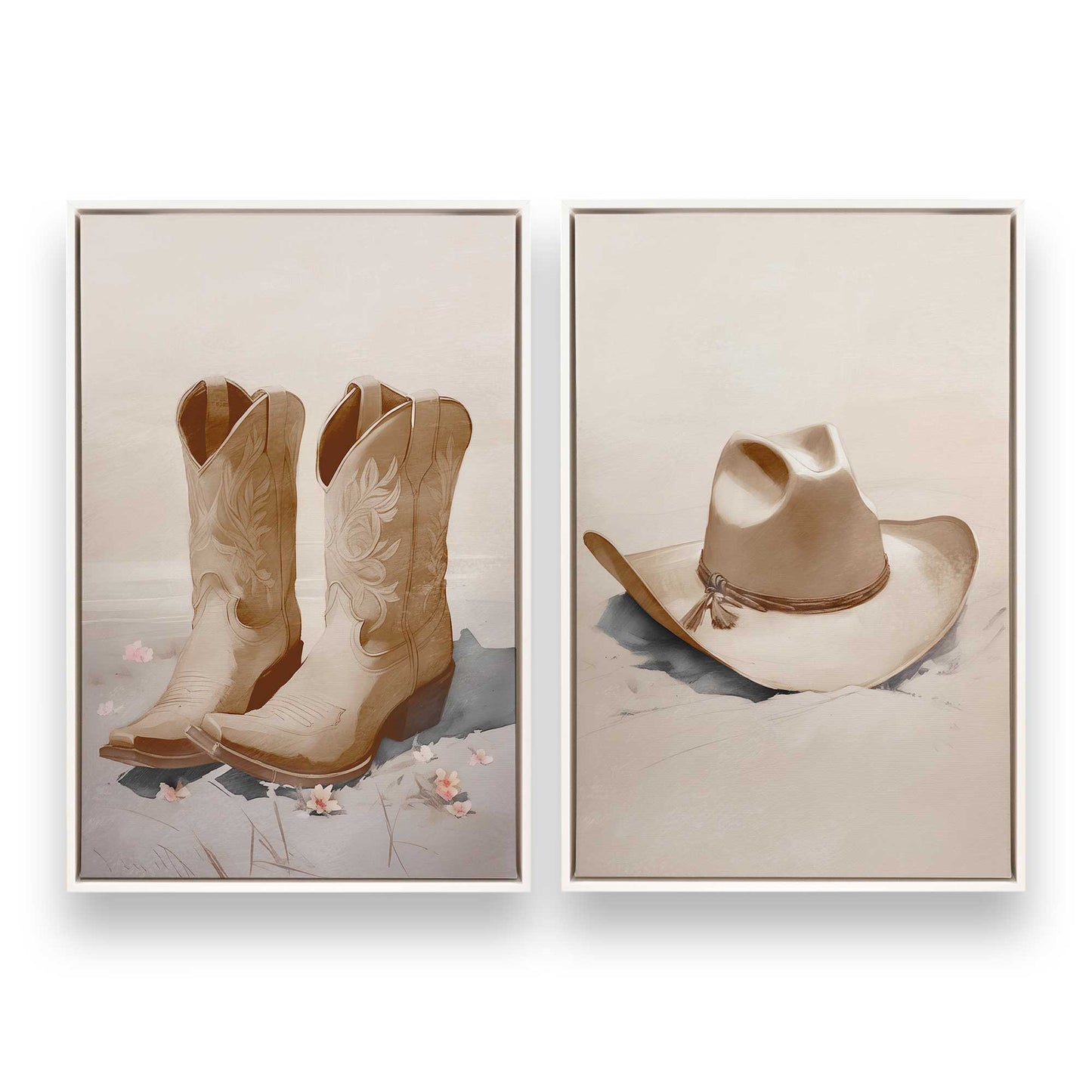 [Color:Opaque White], Picture of art in a White frame