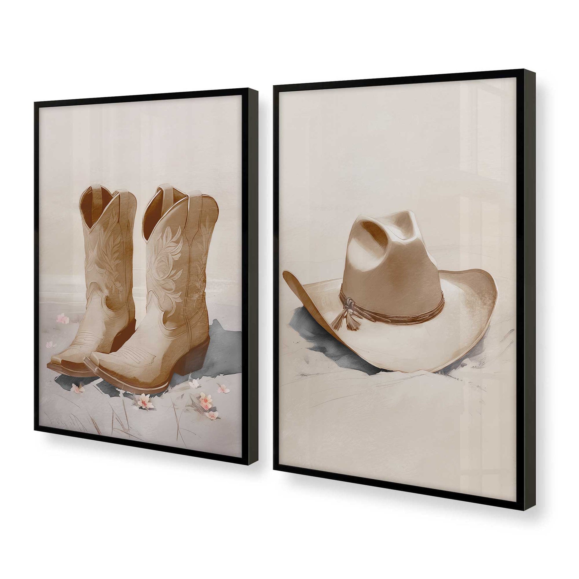 [Color:Satin Black], Picture of art in a Satin Black frame at an angle