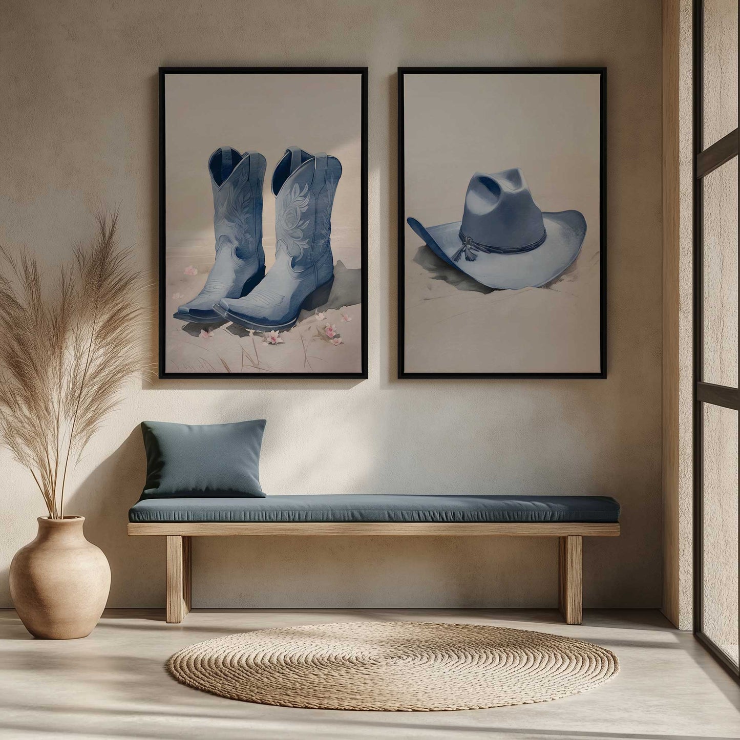 [Color:Satin Black], Picture of art in a Satin Black frame
