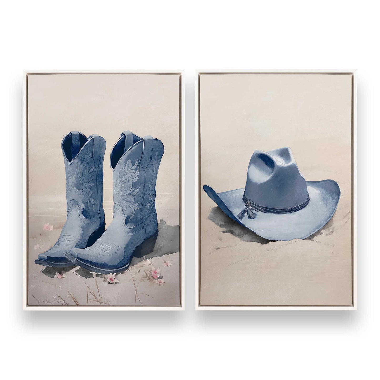 [Color:Opaque White], Picture of art in a White frame