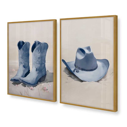[Color:Polished Gold], Picture of art in a Polished Gold frame at an angle