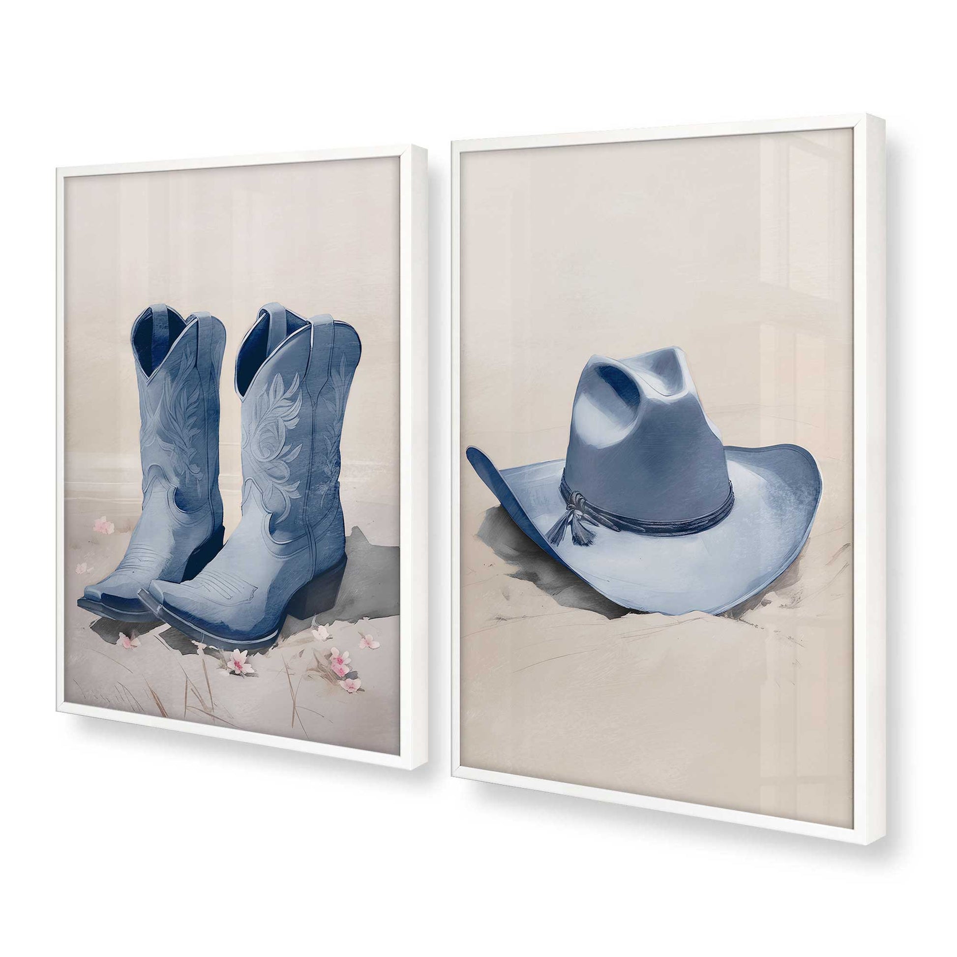 [Color:Opaque White], Picture of art in a Opaque White frame at an angle