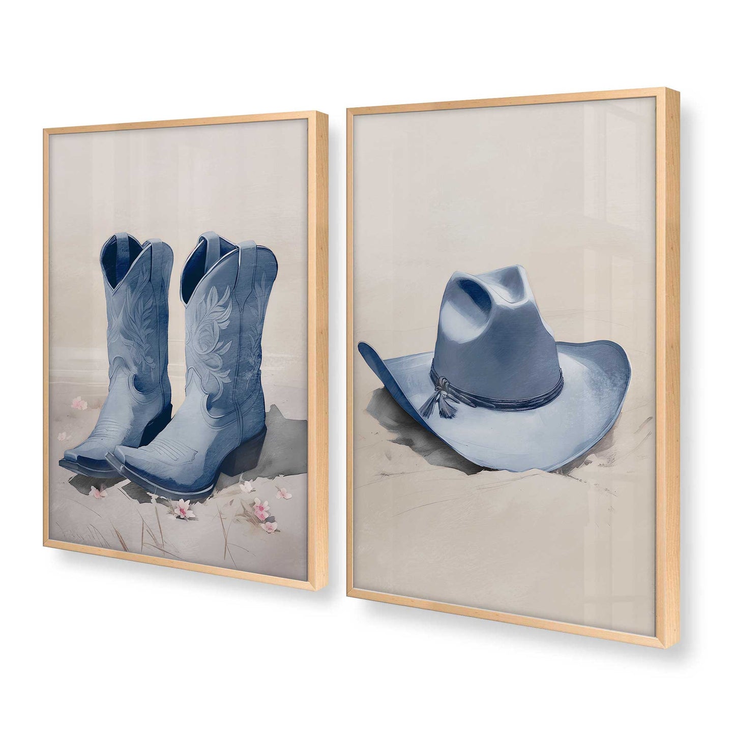 [Color:Raw Maple], Picture of art in a Raw Maple frame at an angle