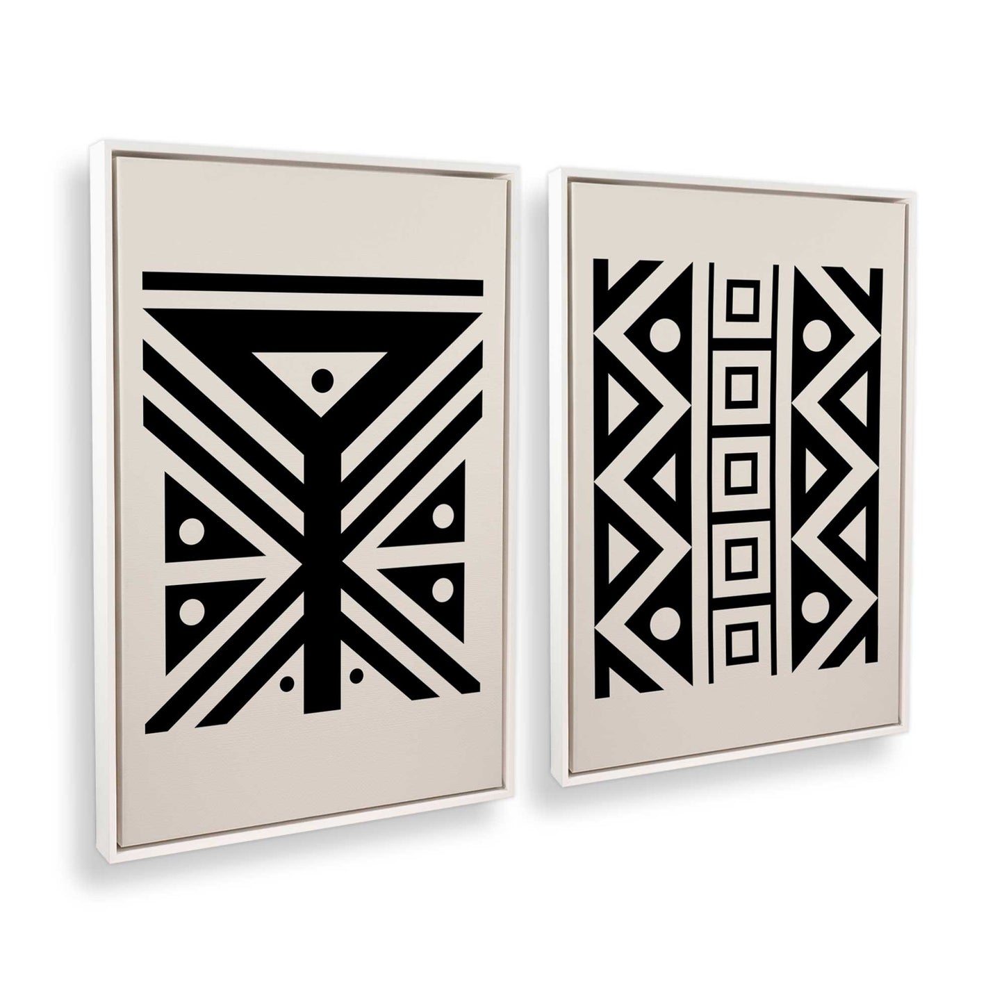 [Color:Opaque White], Picture of art in a White frame at an angle