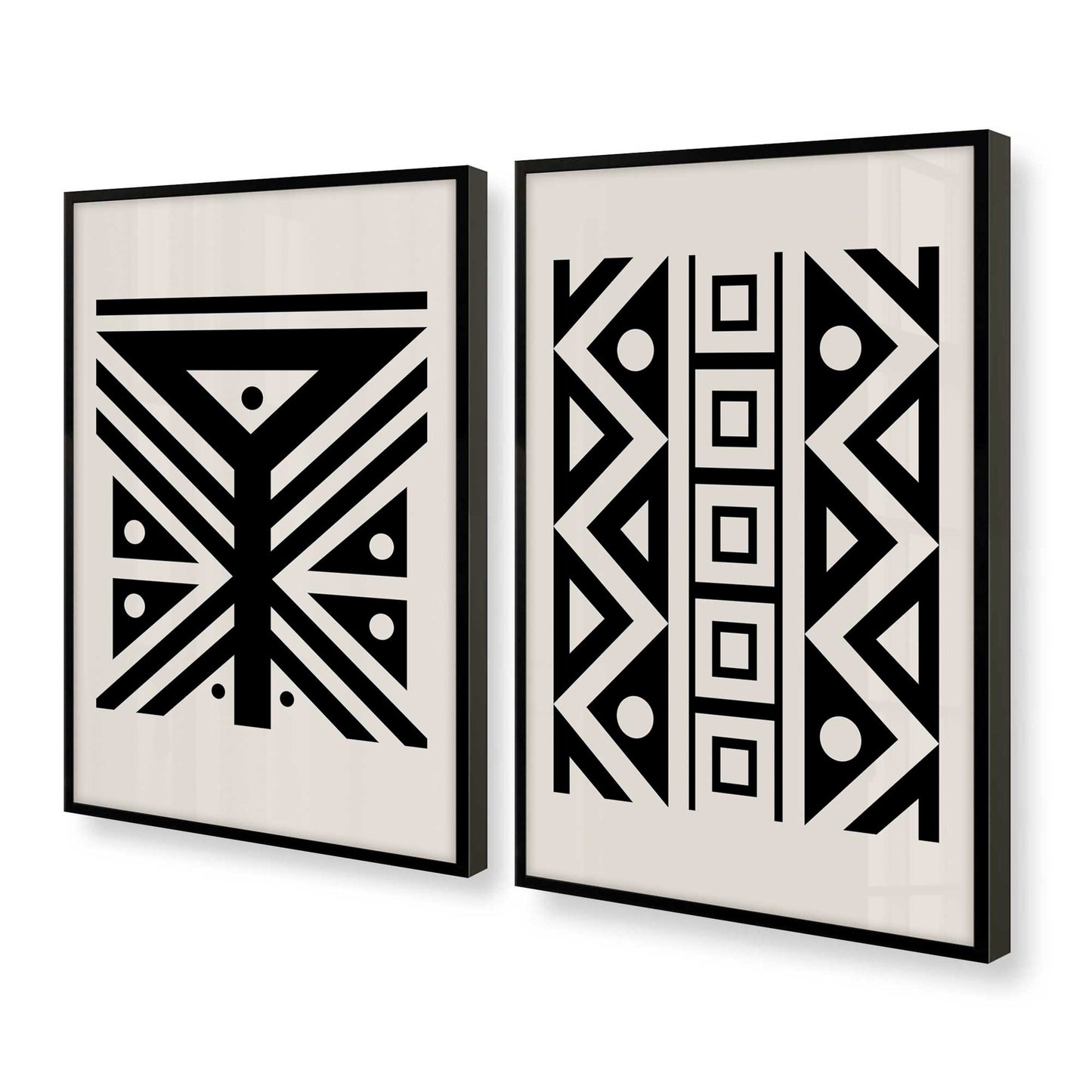 [Color:Satin Black], Picture of art in a Satin Black frame at an angle