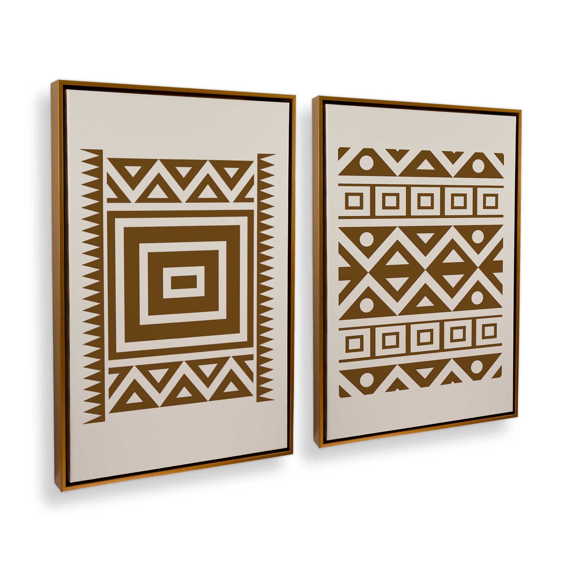 [Color:Polished Gold], Picture of art in a Polished Gold frame at an angle