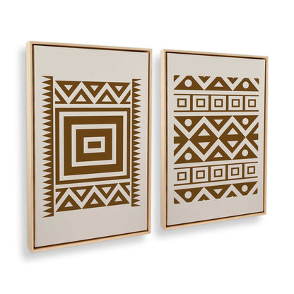 [Color:American Maple], Picture of art in a American Maple frame at an angle