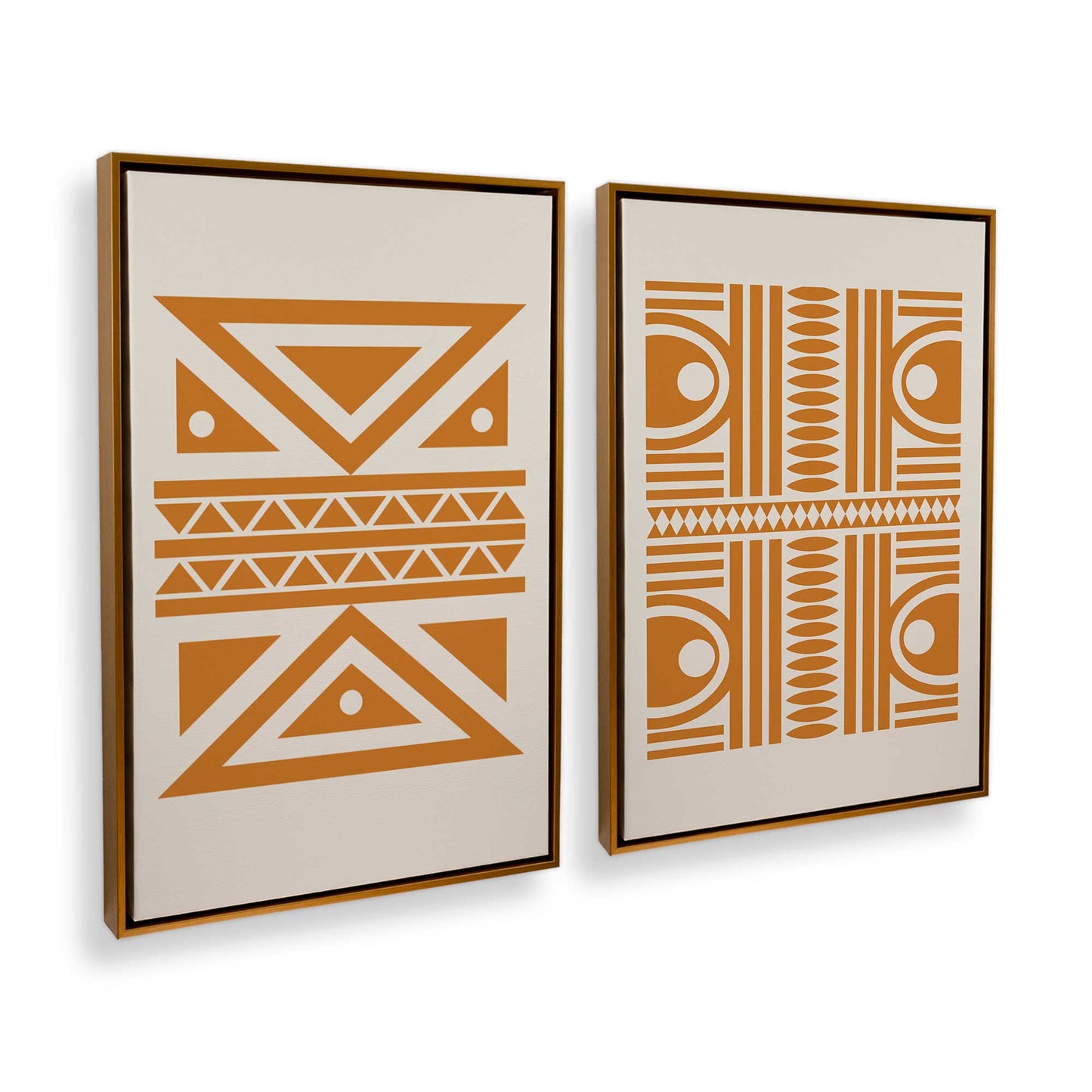 [Color:Polished Gold], Picture of art in a Polished Gold frame at an angle