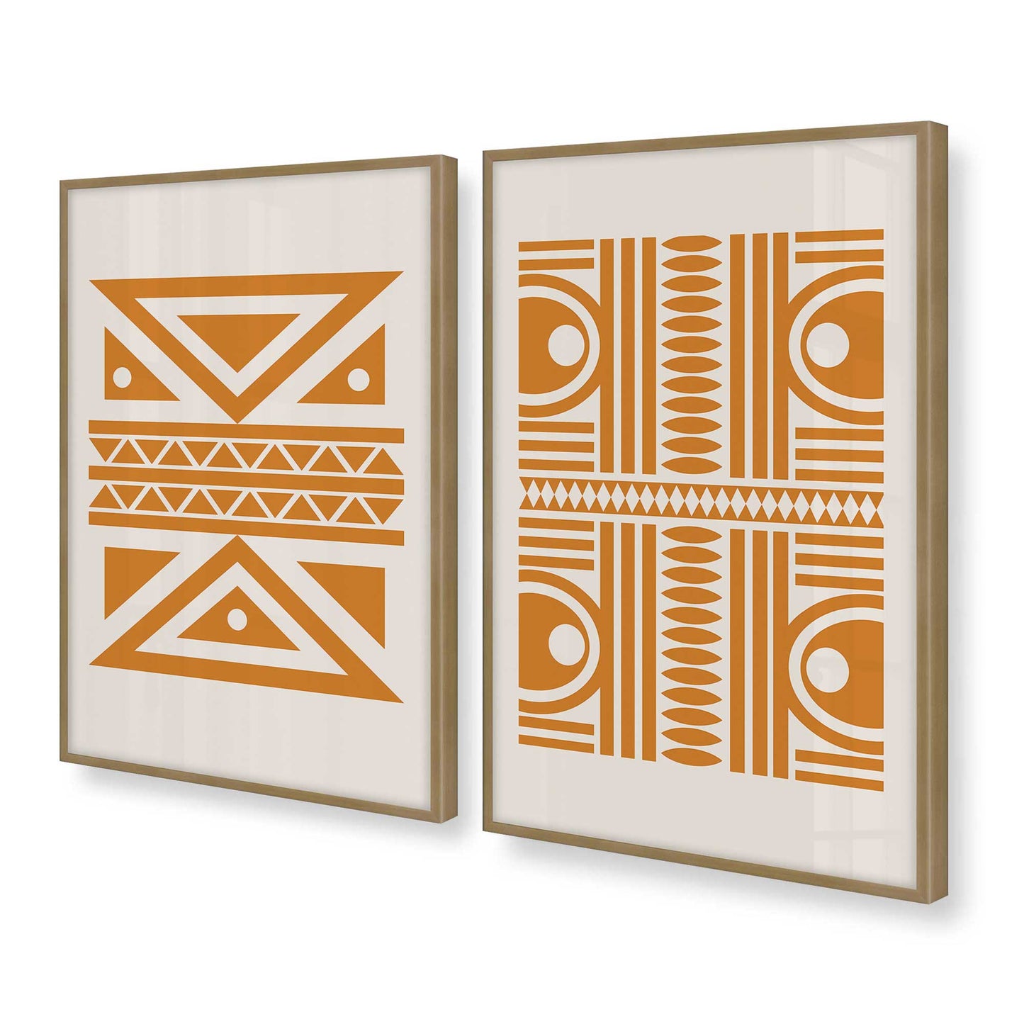 [Color:Brushed Gold], Picture of art in a Brushed Gold frame at an angle