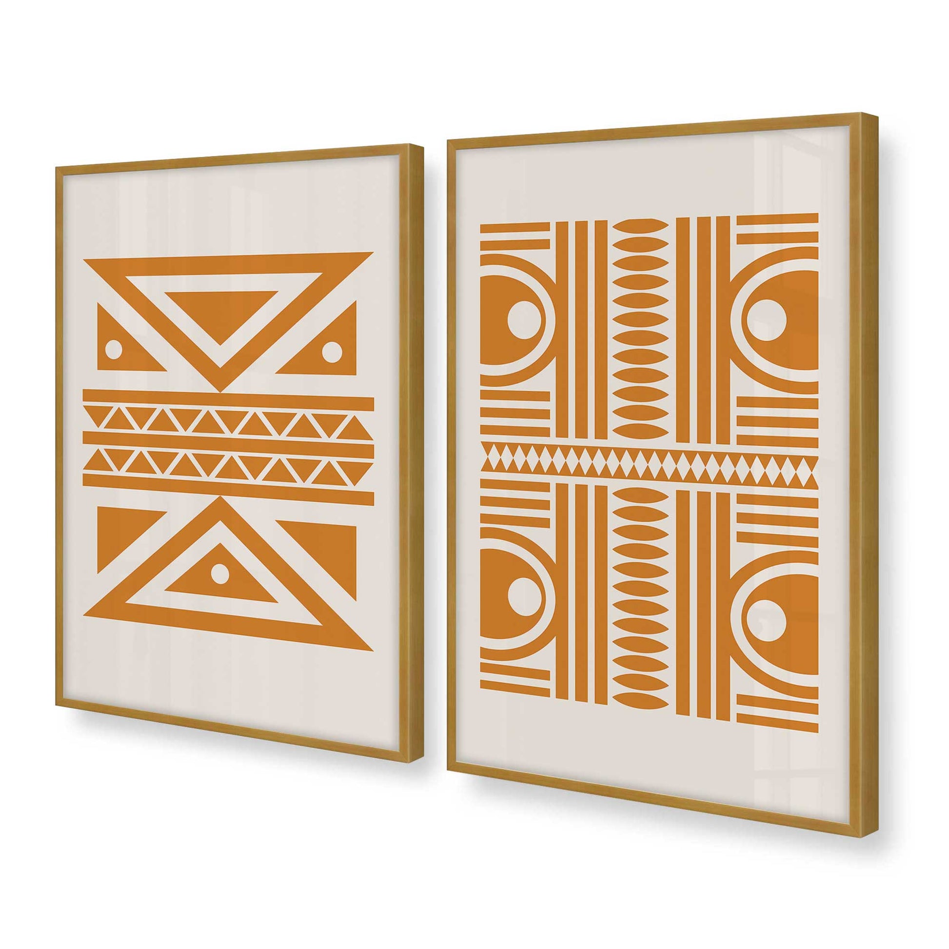 [Color:Polished Gold], Picture of art in a Polished Gold frame at an angle