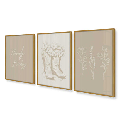 [Color:Polished Gold], Picture of art in a Polished Gold frame at an angle