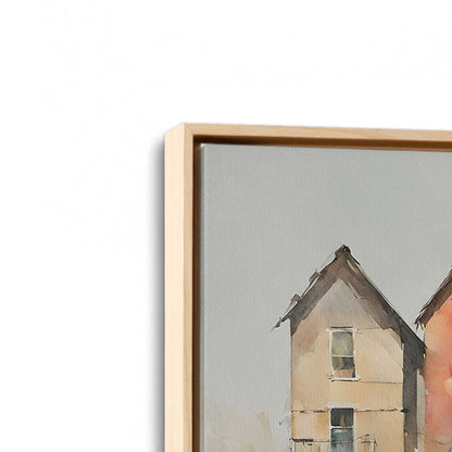 [Color:American Maple], Picture of art in a American Maple frame at an angle