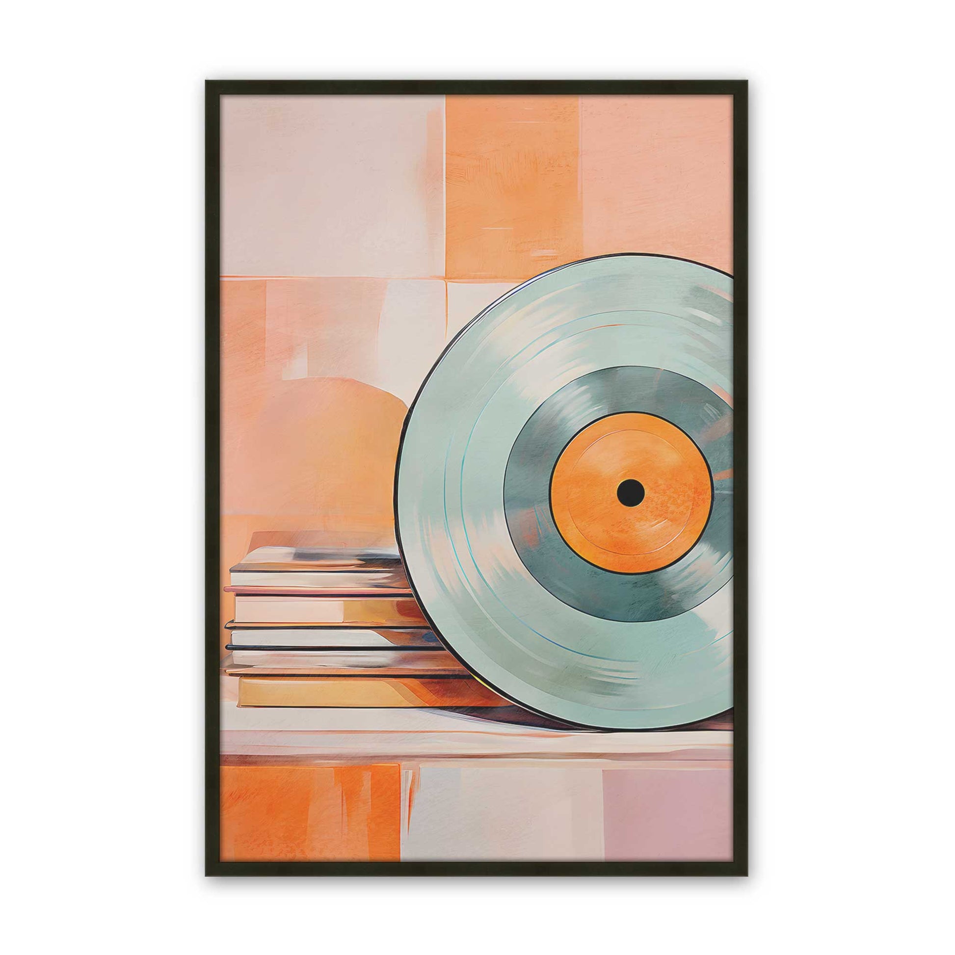 [Color:Satin Black], Picture of art in a Satin Black frame