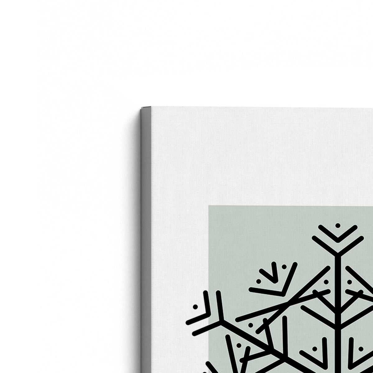 [Color:Stretched Canvas], Picture of the corner of the art