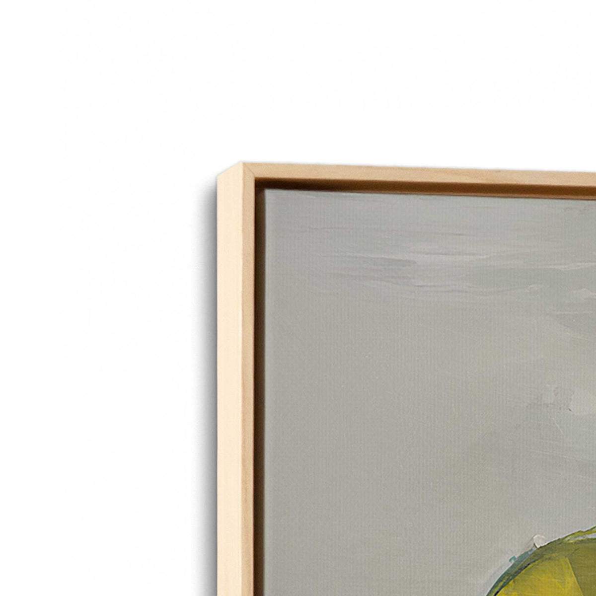 [Color:American Maple], Picture of art in a American Maple frame at an angle