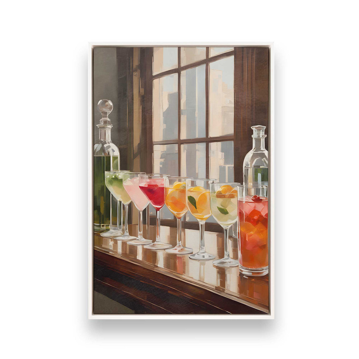 [Color:Opaque White], Picture of art in a White frame