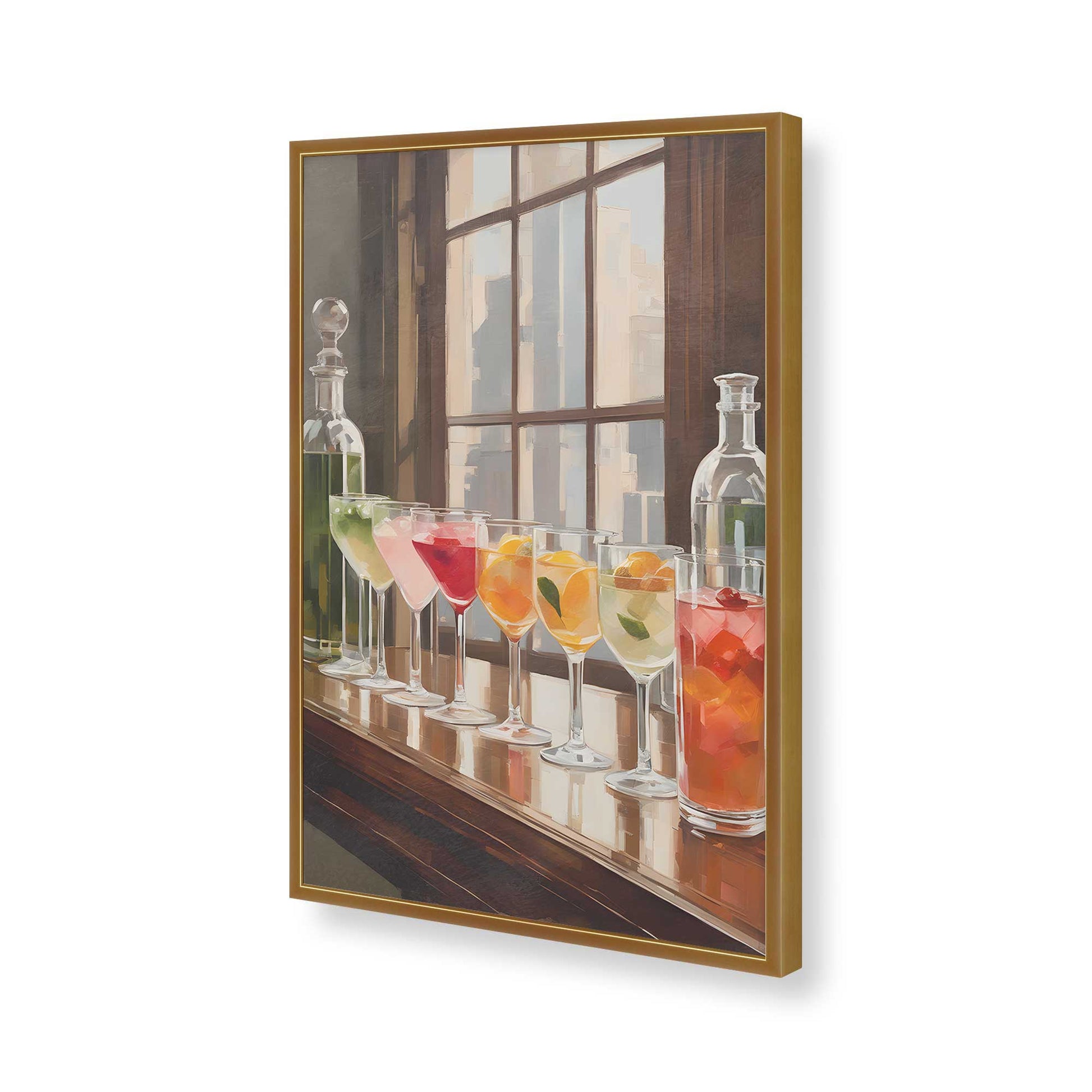 [Color:Polished Gold], Picture of art in a Polished Gold frame of the corner